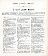 Iroquois County Patrons Directory 1, Iroquois County 1904